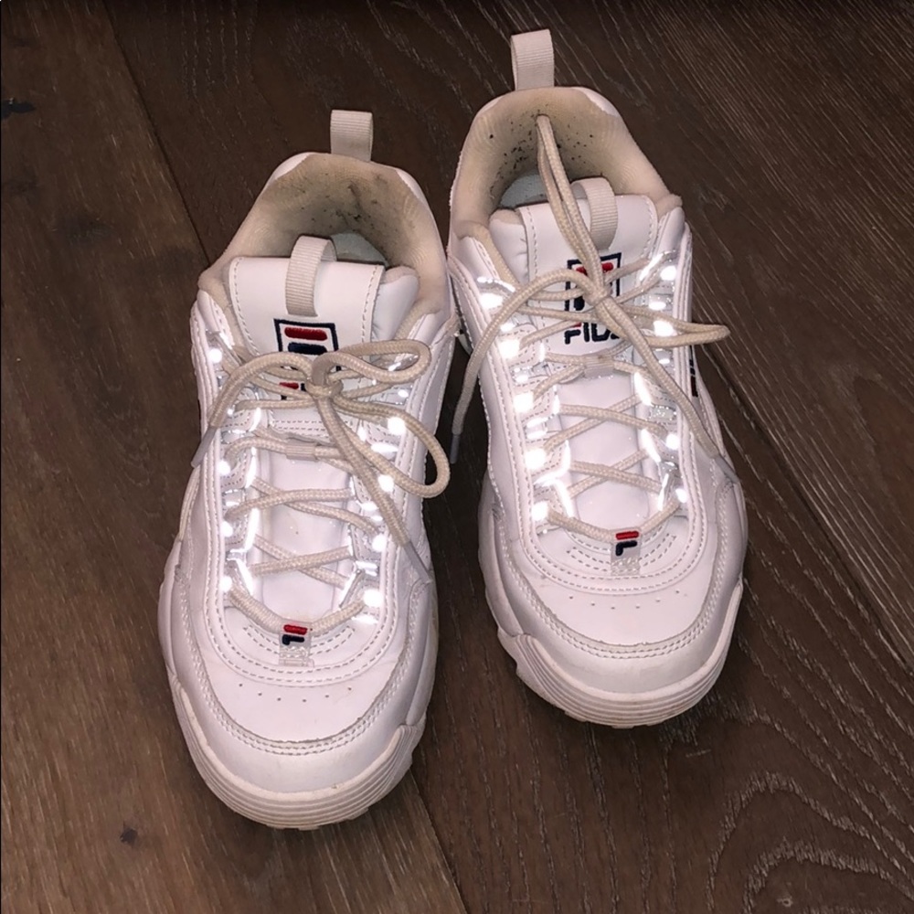 White Chunky Filas